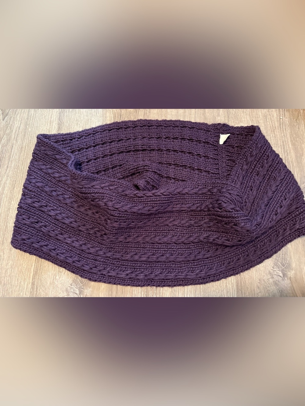 Women's Purple Neck Scarf Wrap Winter